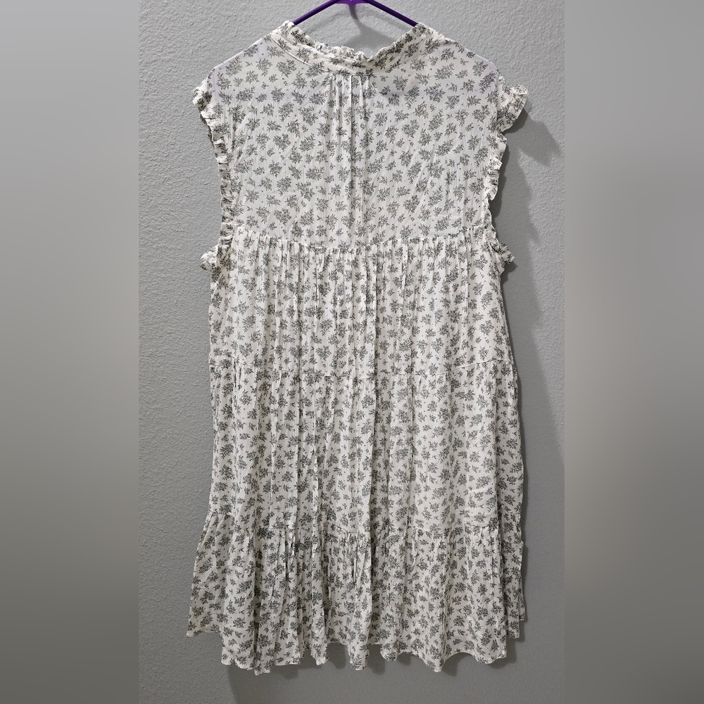 Floral Print Ruffle Sleeve To - Picture 4 of 5